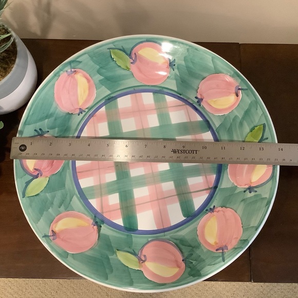 Beautiful Hand Painted Italian Caleca Platter 🍑 - Picture 3 of 7